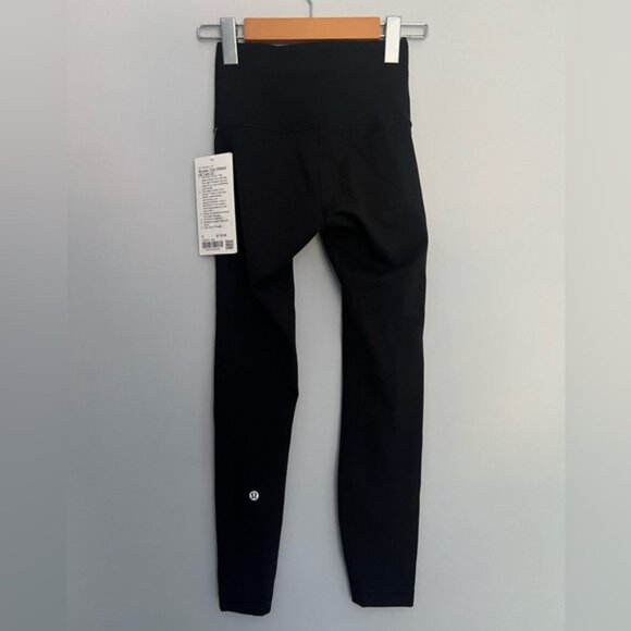 NWT Lululemon Wunder Train Ribbed High Rise Tight 25” Size 0 Black - Picture 3 of 5